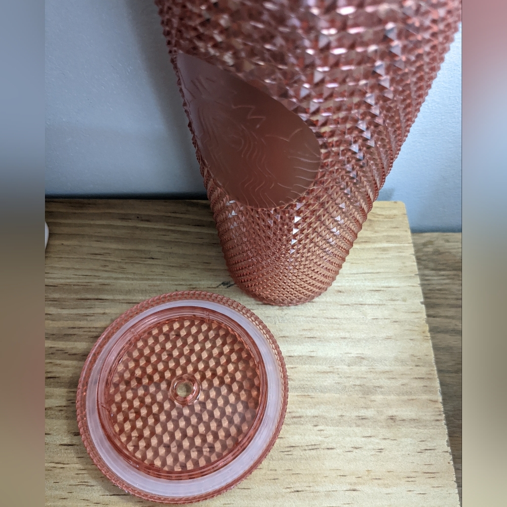 Starbucks Rose Gold Venti Tumbler Studded Spike Hologram‎ Cup 24oz - Picture 8 of 8